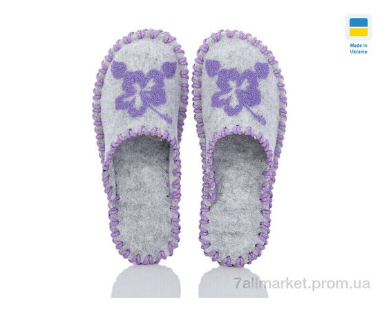 Фотография Тапки женские для дома Весна/осень 299W сірий (9 пар р.36-41) "Active" недорого оптом от прямого поставщика, изображение 2