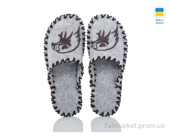 Тапки чоловічі домашні Весна/осінь 382M сірий (9 пар р.40-45) "Active" недорого оптом від прямого постачальника, зображення 2