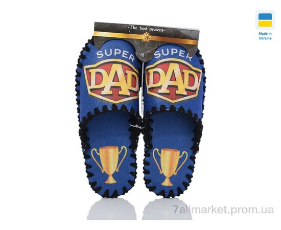 Тапки чоловічі домашні Весна/осінь 648 синій (10 пар р.40-45) "Active" недорого оптом від прямого постачальника, зображення 2