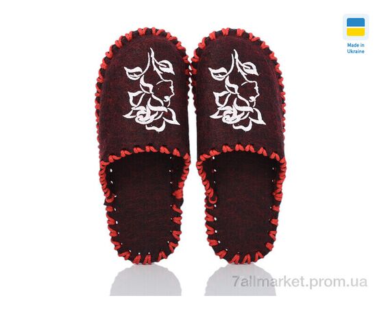 Тапки жіночі для будинку Весна/осінь 205 бордовий (9 пар р.36-41) "Active" недорого оптом від прямого постачальника, зображення 2