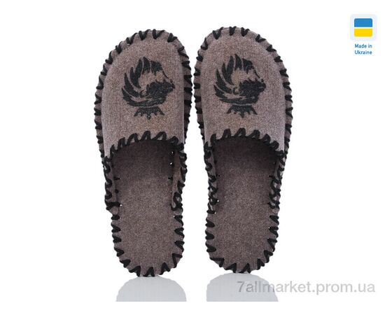 Тапки чоловічі домашні Весна/осінь 323M бежевий (9 пар р.40-45) "Active" недорого оптом від прямого постачальника, зображення 2