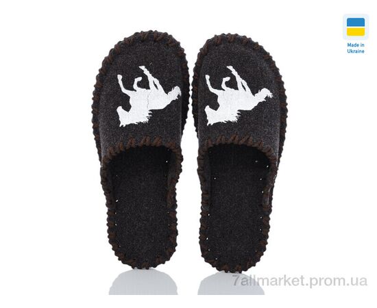 Тапки чоловічі домашні Весна/осінь 346M коричневий (9 пар р.40-45) "Active" недорого оптом від прямого постачальника, зображення 2