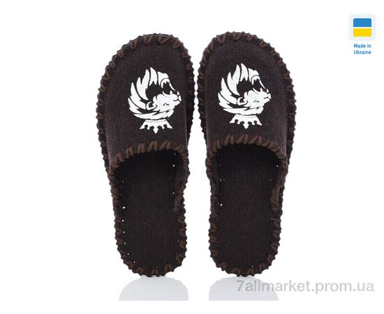 Тапки чоловічі домашні Весна/осінь 323M коричневий (9 пар р.40-45) "Active" недорого оптом від прямого постачальника, зображення 2