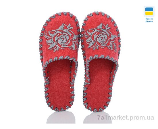 Тапки жіночі для будинку Весна/осінь 271W червоний (9 пар р.36-41) "Active" недорого оптом від прямого постачальника, зображення 2