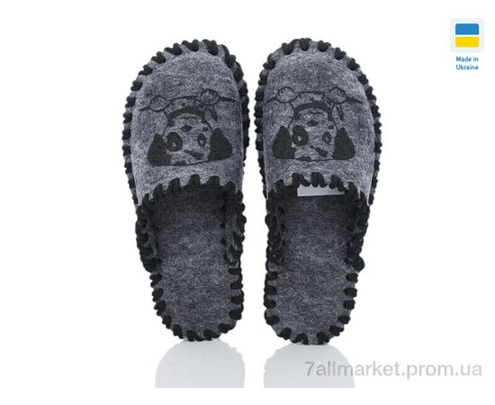 Тапки жіночі для будинку Весна/осінь 208W сірий (9 пар р.36-41) "Active" недорого оптом від прямого постачальника, зображення 2