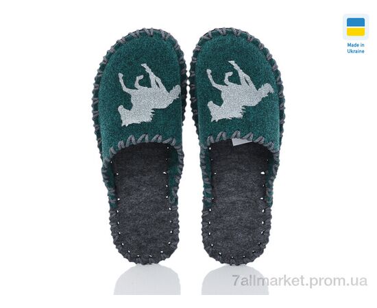 Фотография Тапки мужские домашние Весна/осень 346M зелений (9 пар р.40-45) "Active" недорого оптом от прямого поставщика, изображение 2