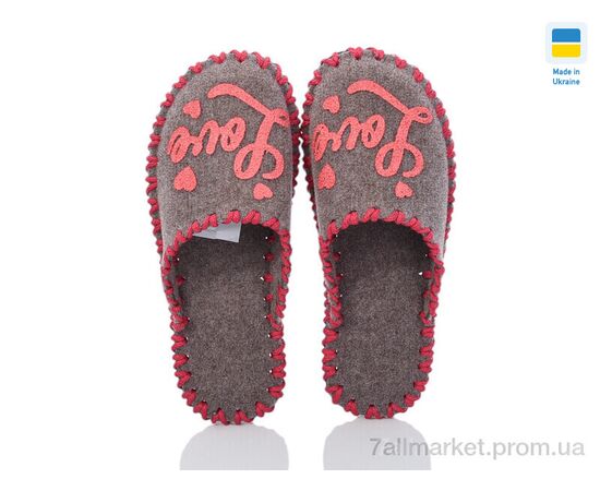 Тапки жіночі для будинку Весна/осінь 189W беж (9 пар р.36-41) "Active" недорого оптом від прямого постачальника, зображення 2