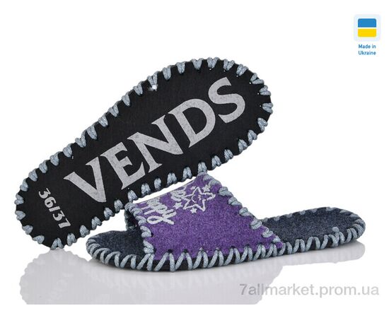 Тапки жіночі для будинку Весна/осінь 287 фіолет (9 пар р.36-41) "Active" недорого оптом від прямого постачальника, зображення 3