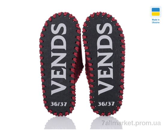 Тапки жіночі для будинку Весна/осінь 263W бордо (9 пар р.36-41) "Active" недорого оптом від прямого постачальника, зображення 2