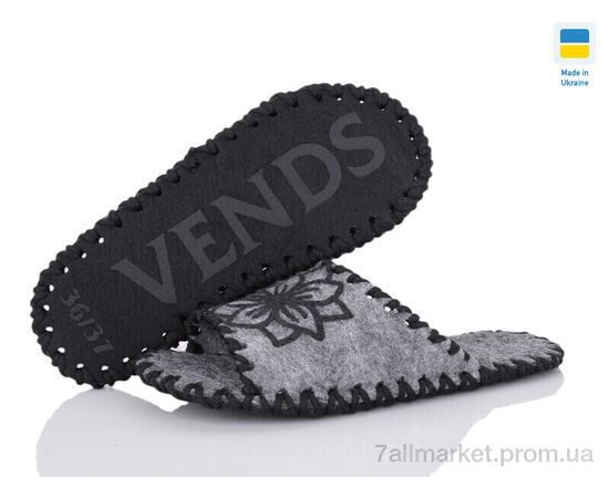 Тапки жіночі для будинку Весна/осінь 285W сірий (9 пар р.36-41) "Active" недорого оптом від прямого постачальника, зображення 3