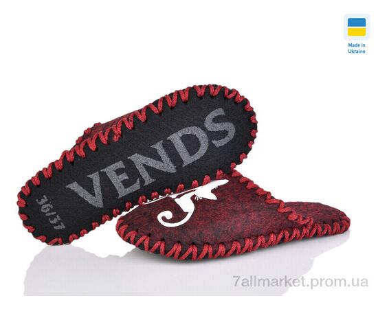 Тапки жіночі для будинку Весна/осінь 217W бордо (9 пар р.36-41) "Active" недорого оптом від прямого постачальника, зображення 3