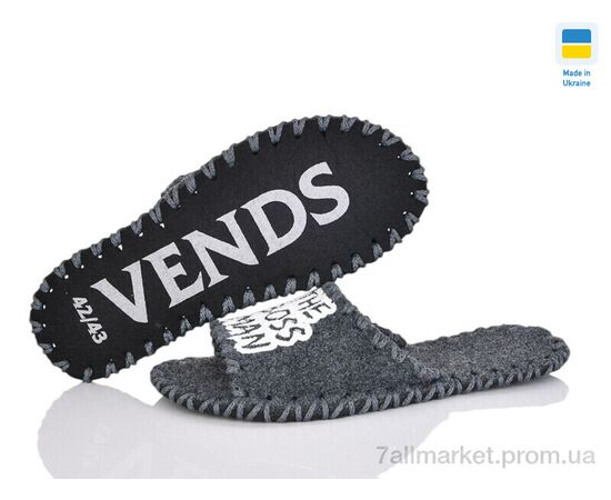 Тапки чоловічі домашні Весна/осінь 387M сірий (9 пар р.40-45) "Active" недорого оптом від прямого постачальника, зображення 3