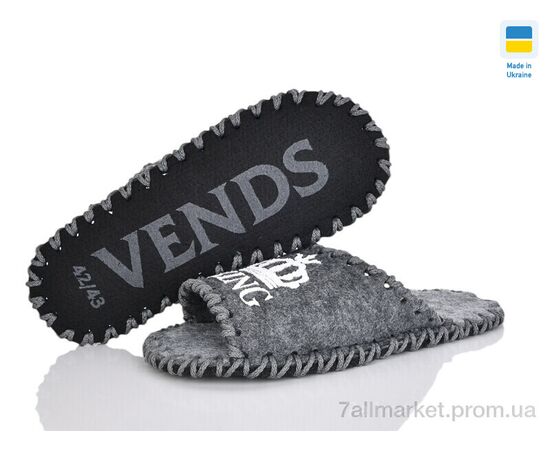 Тапки чоловічі домашні Весна/осінь 344M сірий (9 пар р.40-45) "Active" недорого оптом від прямого постачальника, зображення 3