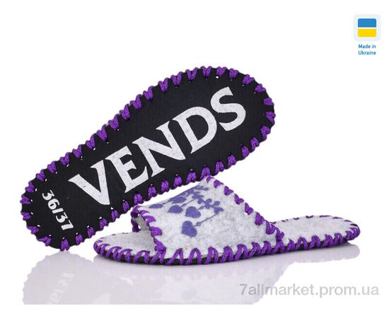 Тапки жіночі для будинку Весна/осінь 244W сірий (9 пар р.36-41) "Active" недорого оптом від прямого постачальника, зображення 3