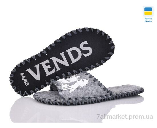 Тапки чоловічі домашні Весна/осінь 321M сірий (9 пар р.40-45) "Active" недорого оптом від прямого постачальника, зображення 3