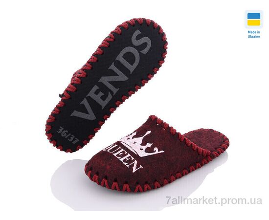 Фотография Тапки женские для дома Весна/осень 201W бордовий (9 пар р.36-41) "Active" недорого оптом от прямого поставщика, изображение 2