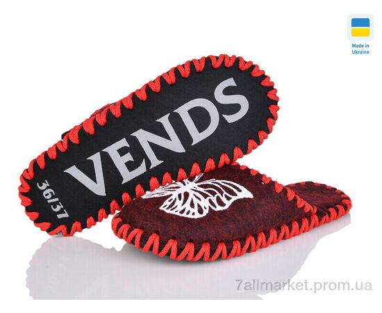 Фотография Тапки женские для дома Весна/осень 203W бордо (9 пар р.36-41) "Active" недорого оптом от прямого поставщика, изображение 3