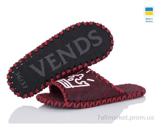 Фотография Тапки женские для дома Весна/осень 292W бордо (9 пар р.36-41) "Active" недорого оптом от прямого поставщика, изображение 3