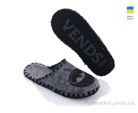 Тапки дитячі домашні Весна/осінь 286 серый (9 пар р.36-41) "Active" недорого оптом від прямого постачальника, зображення 2