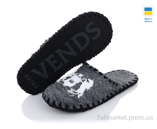 Фотография Тапки мужские домашние Весна/осень 361 серый (9 пар р.40-45) "Active" недорого оптом от прямого поставщика, изображение 2