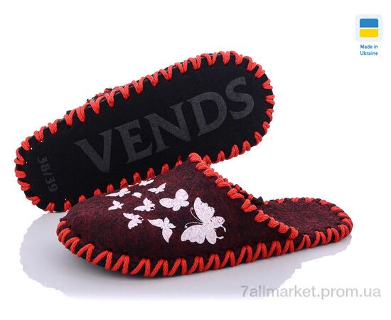 Фотография Тапки женские для дома Весна/осень 298 бордо (9 пар р.36-41) "Active" недорого оптом от прямого поставщика, изображение 2