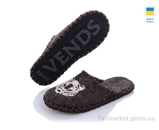 Фотография Тапки мужские домашние Весна/осень 362M коричневый (9 пар р.40-45) "Active" недорого оптом от прямого поставщика, изображение 2