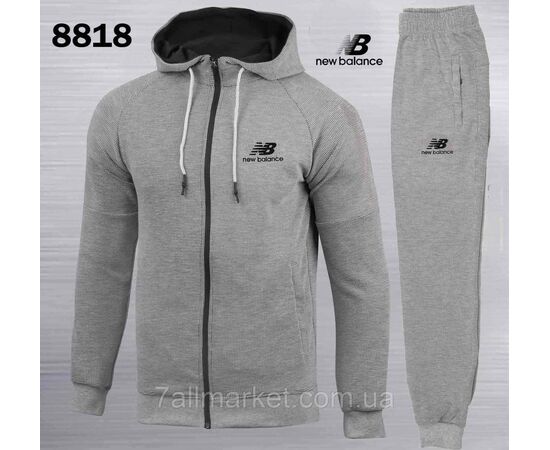 Фотография Спортивный мужской костюм на молнии NEW BALANCE размеры S-2XL (3цв) "REMAIN" недорого от прямого поставщика, изображение 3