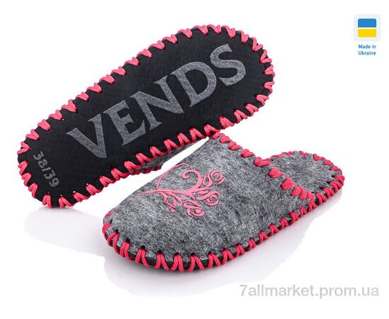 Фотография Тапки женские для дома Весна/осень 223W сірий (9 пар р.36-41) "Active" недорого оптом от прямого поставщика, изображение 2