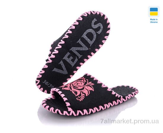 Фотография Тапки женские для дома Весна/осень 231W чорний (9 пар р.36-41) "Active" недорого оптом от прямого поставщика, изображение 2