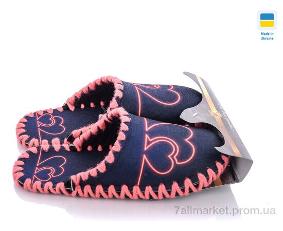 Фотография Тапки женские для дома Весна/осень 5-136 синій (10 пар р.36-41) "Active" недорого оптом от прямого поставщика, изображение 3