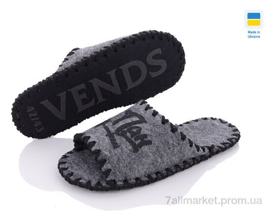 Тапки чоловічі домашні Весна/осінь 342M сірий (9 пар р.40-45) "Active" недорого оптом від прямого постачальника, зображення 2