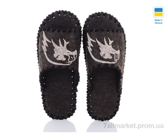 Тапки чоловічі домашні Весна/осінь 368M коричневий (9 пар р.40-45) "Active" недорого оптом від прямого постачальника, зображення 2