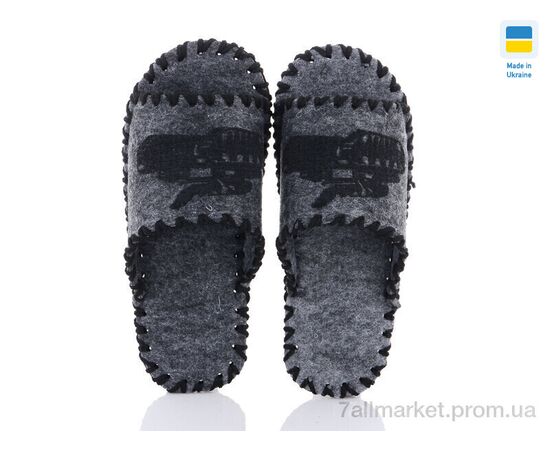 Тапки чоловічі домашні Весна/осінь 319M сірий (9 пар р.40-45) "Active" недорого оптом від прямого постачальника, зображення 2