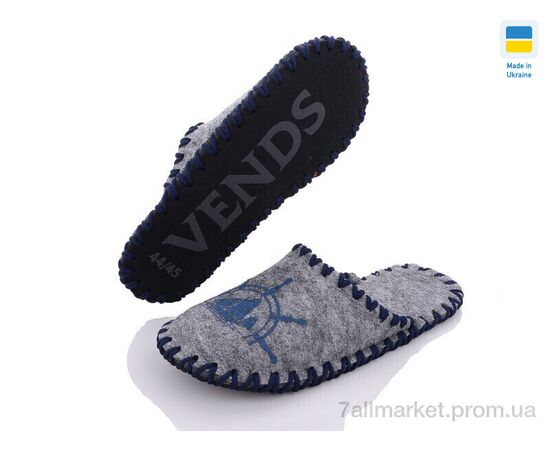 Тапки чоловічі домашні Весна/осінь 336M сірий (9 пар р.40-45) "Active" недорого оптом від прямого постачальника, зображення 2