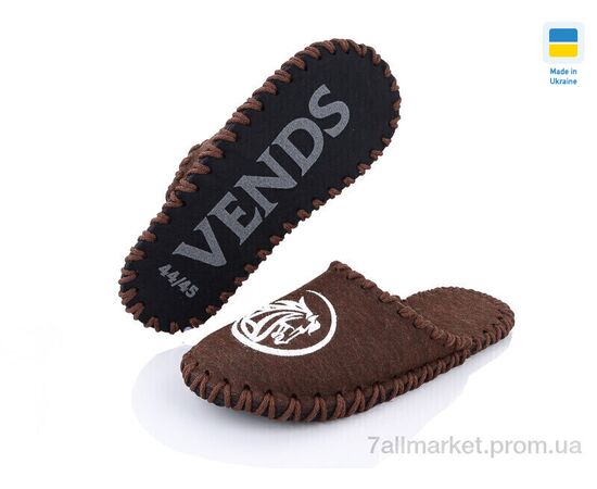 Тапки чоловічі домашні Весна/осінь 308 коричневий (9 пар р.40-45) "Active" недорого оптом від прямого постачальника, зображення 2