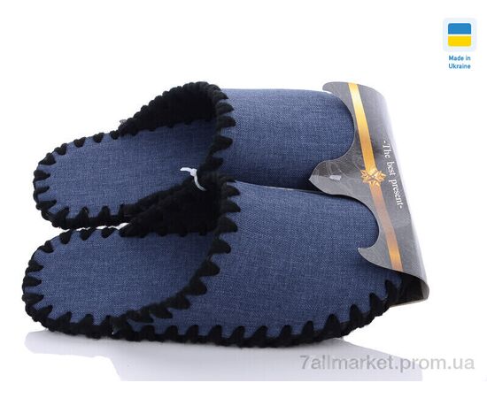 Тапки чоловічі домашні Весна/осінь 21-306 синій (10 пар р.40-45) "Active" недорого оптом від прямого постачальника, зображення 3
