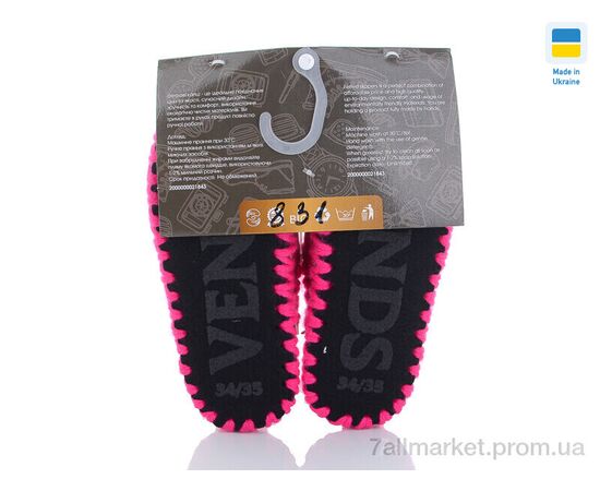 Фотография Тапки детские домашние Весна/осень 831 рожевий (10 пар р.30-40) "Active" недорого оптом от прямого поставщика, изображение 3