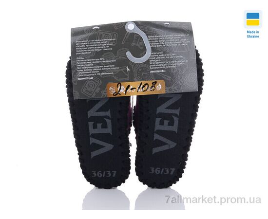 Фотография Тапки женские для дома Весна/осень 21-108 фіолет (9 пар р.36-41) "Active" недорого оптом от прямого поставщика, изображение 3