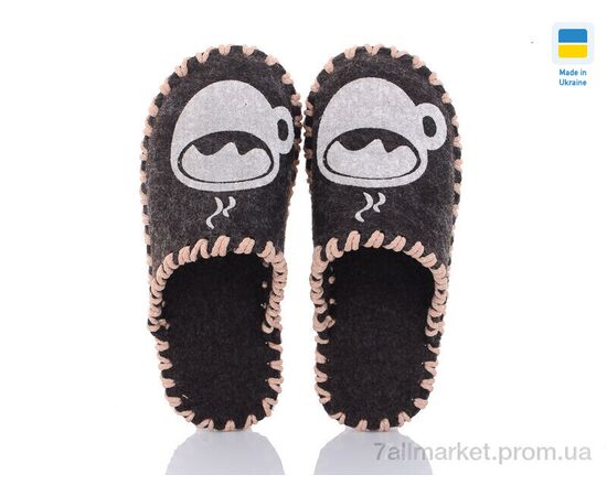 Фотография Тапки женские для дома Весна/осень 219W коричневий (9 пар р.36-41) "Active" недорого оптом от прямого поставщика, изображение 2