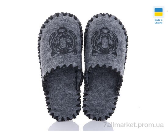 Тапки чоловічі домашні Весна/осінь 362 сірий (9 пар р.40-45) "Active" недорого оптом від прямого постачальника, зображення 2