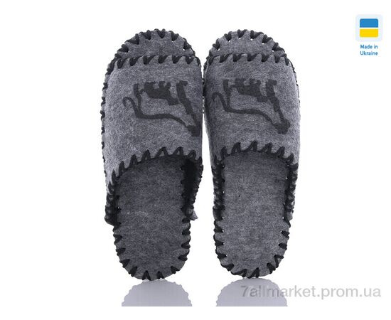 Тапки чоловічі домашні Весна/осінь 370M сірий (9 пар р.40-45) "Active" недорого оптом від прямого постачальника, зображення 2