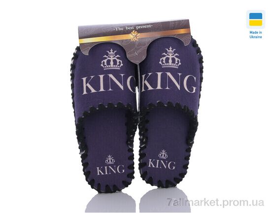Тапки чоловічі домашні Весна/осінь 601 фіолетовий (10 пар р.40-45) "Active" недорого оптом від прямого постачальника, зображення 2
