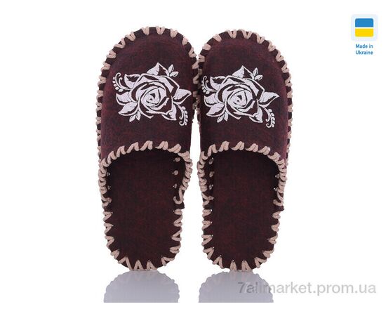 Фотография Тапки женские для дома Весна/осень 271 бордовий (9 пар р.36-41) "Active" недорого оптом от прямого поставщика, изображение 2