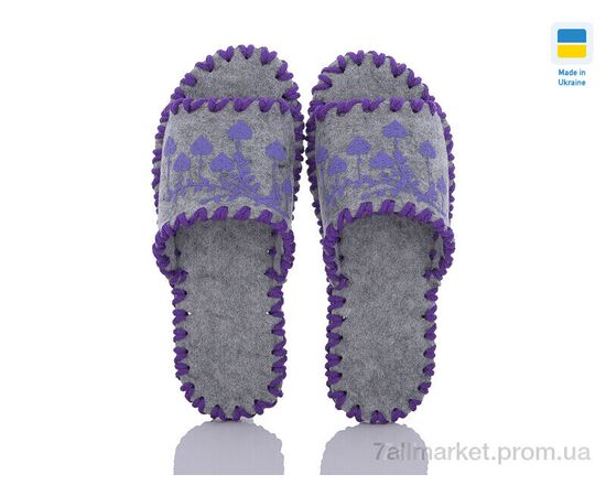 Фотография Тапки женские для дома Весна/осень 244 сірий (9 пар р.36-41) "Active" недорого оптом от прямого поставщика, изображение 2