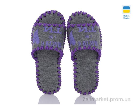 Тапки жіночі для будинку Весна/осінь 157W сірий (9 пар р.36-41) "Active" недорого оптом від прямого постачальника, зображення 2