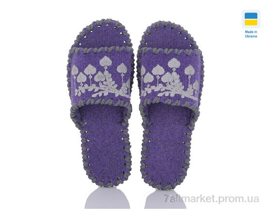 Тапки жіночі для будинку Весна/осінь 244W фіолет (9 пар р.36-41) "Active" недорого оптом від прямого постачальника, зображення 2
