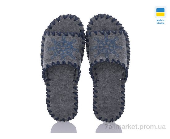 Тапки чоловічі домашні Весна/осінь 355M сірий (9 пар р.40-45) "Active" недорого оптом від прямого постачальника, зображення 2