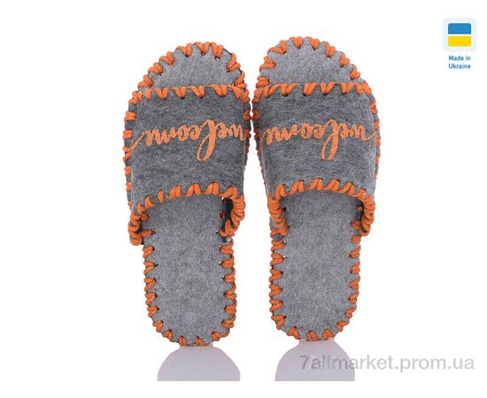 Тапки жіночі для будинку Весна/осінь 267W сірий (9 пар р.36-41) "Active" недорого оптом від прямого постачальника, зображення 2