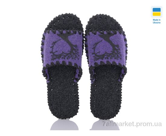 Тапки жіночі для будинку Весна/осінь 159W фіолет (9 пар р.36-41) "Active" недорого оптом від прямого постачальника, зображення 2