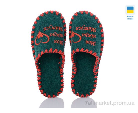 Фотография Тапки женские для дома Весна/осень 163W зелений (9 пар р.36-41) "Active" недорого оптом от прямого поставщика, изображение 2